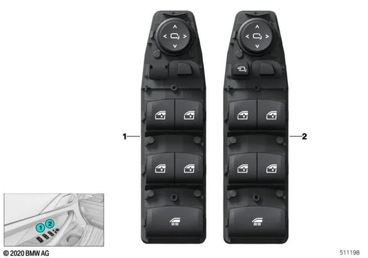 Unità di controllo del centro di commutazione della porta per BMW G23, G83 (OEM 61316847551). BMW originale