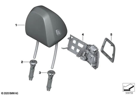 Headrest guide for BMW 4 Series G23 (OEM 52109851635). Original BMW.