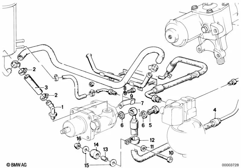 Cubo di pressione BMW 7 E23 (OEM 32411128160). BMW originale.