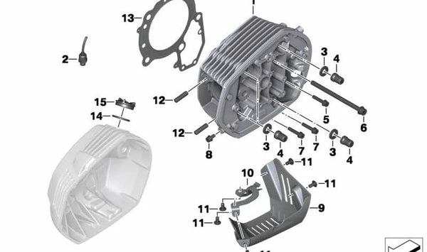 Junta de culata OEM 11127710398 para motos BMW R 1200 GS, R 1200 RT, R nineT, R 1200 R, HP2 Sport… y más. Original BMW Motorrad.
