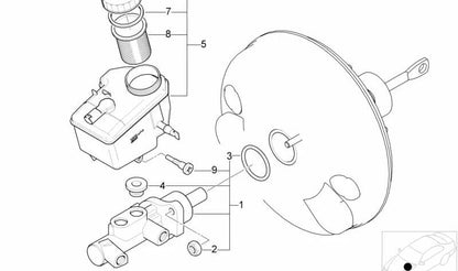 Cilindro Principal de Freno para BMW E46 (OEM 34316751442). Original BMW