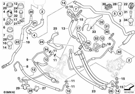 Stütze für BMW E60, E60N, E61, E61N, E63, E63N, E64, E64N (OEM 32416779942). Original BMW