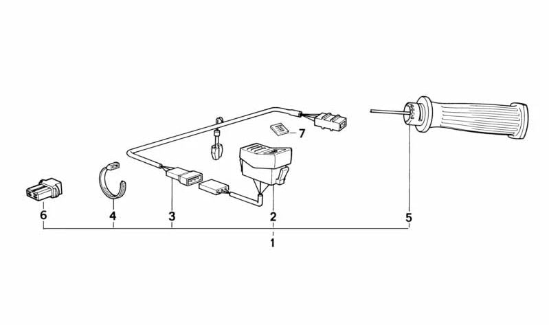 Puño calefactable derecho OEM 61312300388 para BMW R1200GS, R1200GS Adventure, R1200RT, R1200R, R1200ST, K1200GT, K1200S, K1200R, K1200R Sport. Original BMW Motorrad.