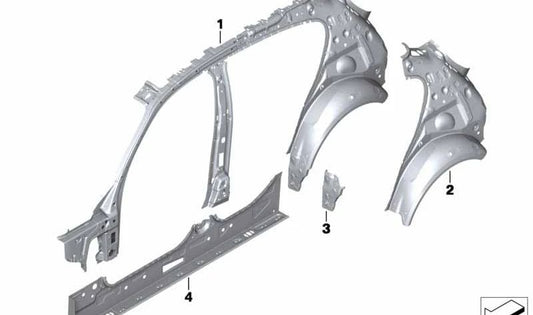 Rivestimento interno traffico OEM 41217284351 per BMW F20, F21. BMW originale.