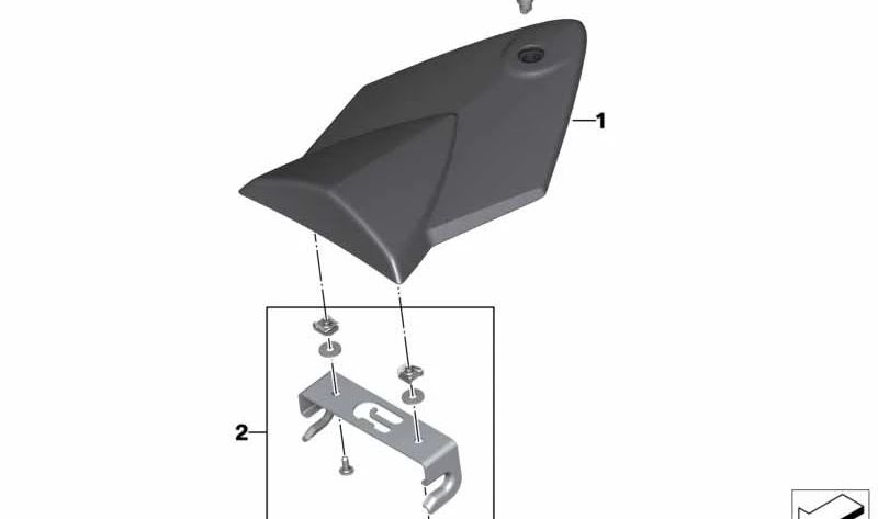 Boss cover mounting kit OEM 77318520252 for BMW Motorrad K42 HP4, K46 S 1000 RR, K47 S 1000 R. Original BMW Motorrad.