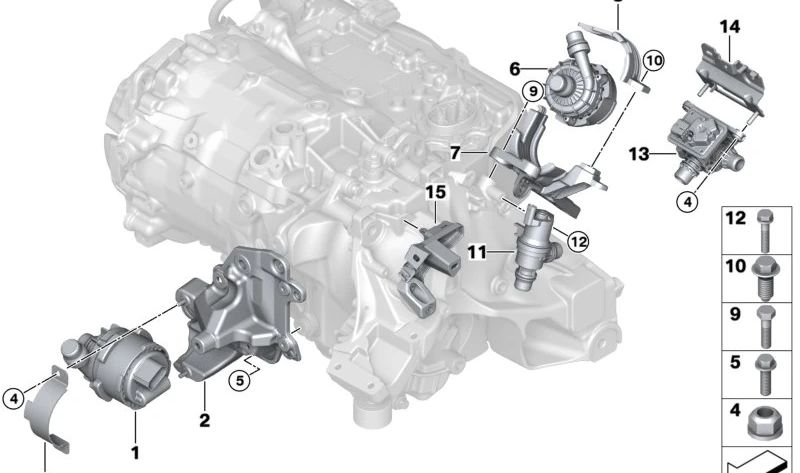 Upper Support for BMW I20 (OEM 11518490382). Genuine BMW