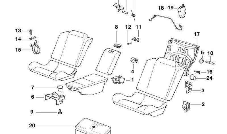 Máscara de trava para BMW E31 (OEM 52208164559). BMW original