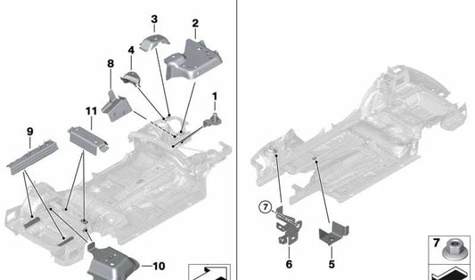 Soporte de montaje OEM 41007426156 para BMW F30 330e (modelos: 8E21, 8E22, 8E23, 8E24, 8E28). Original BMW.