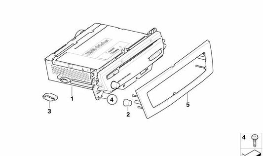 Embels Embels Radio OEM 65126925205 per BMW E87. BMW originale.