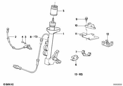 Impulsor derecho para BMW E30, E24 (OEM 34521178982). Original BMW