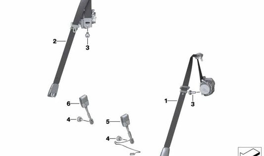 Cintura in alto a destra per BMW Z4 G29 (OEM 72117498336). BMW originale