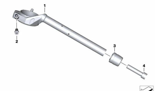 Metade da alça esquerda OEM 32718548405 para BMW Motorrad S 1000 RR (K46). BMW Motorrad original.