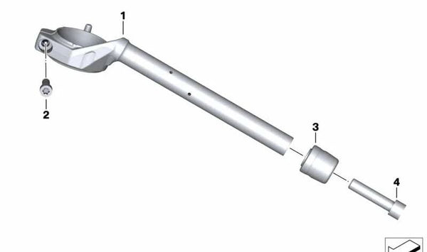 Mitad del manillar izquierdo OEM 32718548405 para BMW Motorrad S 1000 RR (K46). Original BMW Motorrad.
