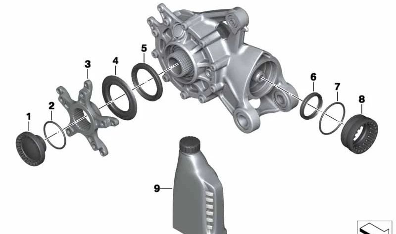 Retén para eje trasero OEM 33117718063 para motos BMW K1600 GT, K1600 GTL, K1600 Bagger. Original BMW Motorrad.