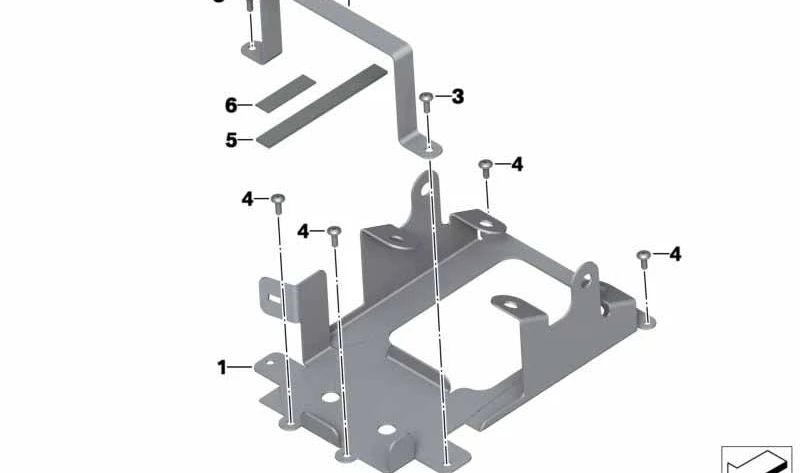 Estribo tensor para batería suplementaria OEM 61218544560 para motos BMW F 700 GS, F 800 GS, F 650 GS (K70, K72). Original BMW Motorrad.