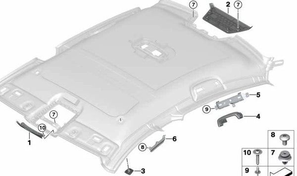 Cubierta embellecedora para espejo retrovisor OEM 51447484159 para BMW F91, F92, F93, G14, G15, G16. Original BMW.