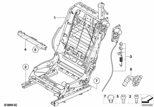 ISOFIX -Unterstützung für BMW E93, E93N (OEM 52109113419). Original BMW.