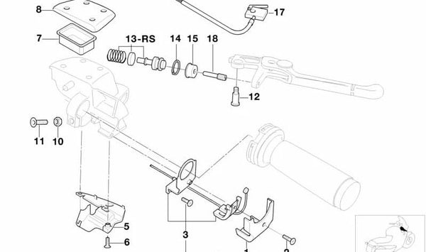 Tornillo avellanado M4x12 OEM 32722333052 para BMW Motorrad K 1200 GT, K 1200 RS, K 1200 LT, R 1100 S, R 850 C, R 1200 C. Original BMW Motorrad.