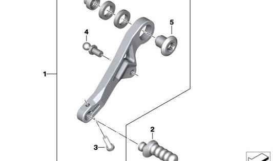 Bulón cojinete OEM 46719829553 para motos BMW R1250GS, R1250GS Adventure, R1250R, R1250RS. Original BMW Motorrad.