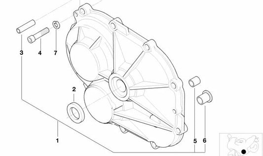 OEM Crankcase 23117683388 per motociclette BMW K1200GT, K1200RS, K1200LT. BMW MOTORAD originale.