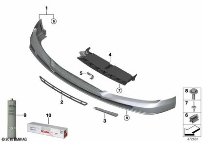 Impression Spoiler avant pour la série BMW 7 G12 (OEM 51117992030). BMW d'origine
