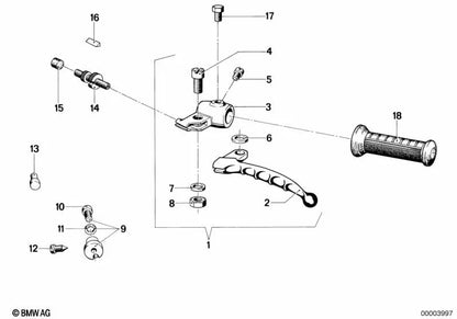 BMW -Schalterunterstützung (OEM 32721230878). Original BMW
