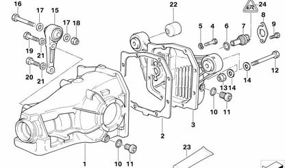 Soporte diferencial trasero OEM 33171090117 para BMW E31. Original BMW.