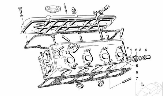Conector de válvula OEM 11120621105 para BMW E46,E60,E61,E65,E66,E83,E85,E86,E87,E90,E91,E92,E93,X3 E83,X5 E53,Z4 E85,Z4 E86. Original BMW.