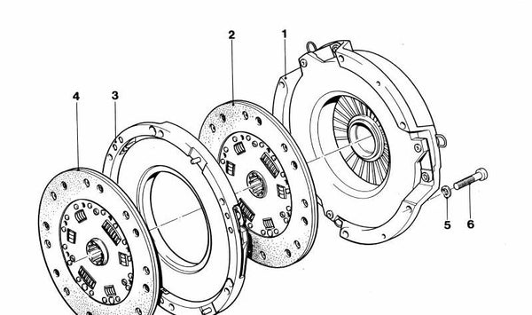 Disco de arrastre embrague OEM 21211207014 para BMW E30, E34, E36, Z3. Original BMW.