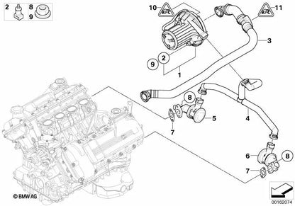 Junta Metálica para BMW Serie 3 E90, E92, E93 (OEM 11727838389). Original BMW.