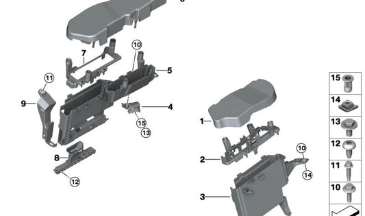 Cover for BMW G90, G70, G05N, G06N, G07N, G09 (OEM 12905A05EE8). Genuine BMW