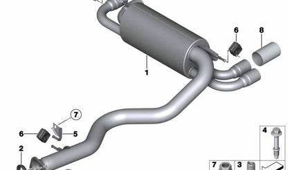 Helical Suspension Pier OEM 18307790610 for BMW E81, E82, E87, E88, E90, E91, E92, E93, E84 and Mini R50. Original BMW and Mini.