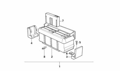 Prise en charge avant pour BMW E36 (OEM 65148353045). BMW d'origine.