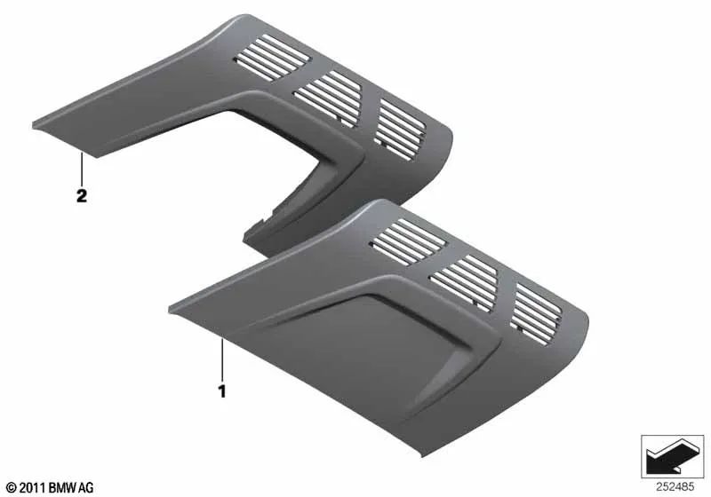 Telhado Evestgrau para BMW 1 F20 Series, F21 Série 2 F22 Série 3 F30, F31, F34, F35, F80 Série 4 F32, F36 (OEM 61319249566). BMW original