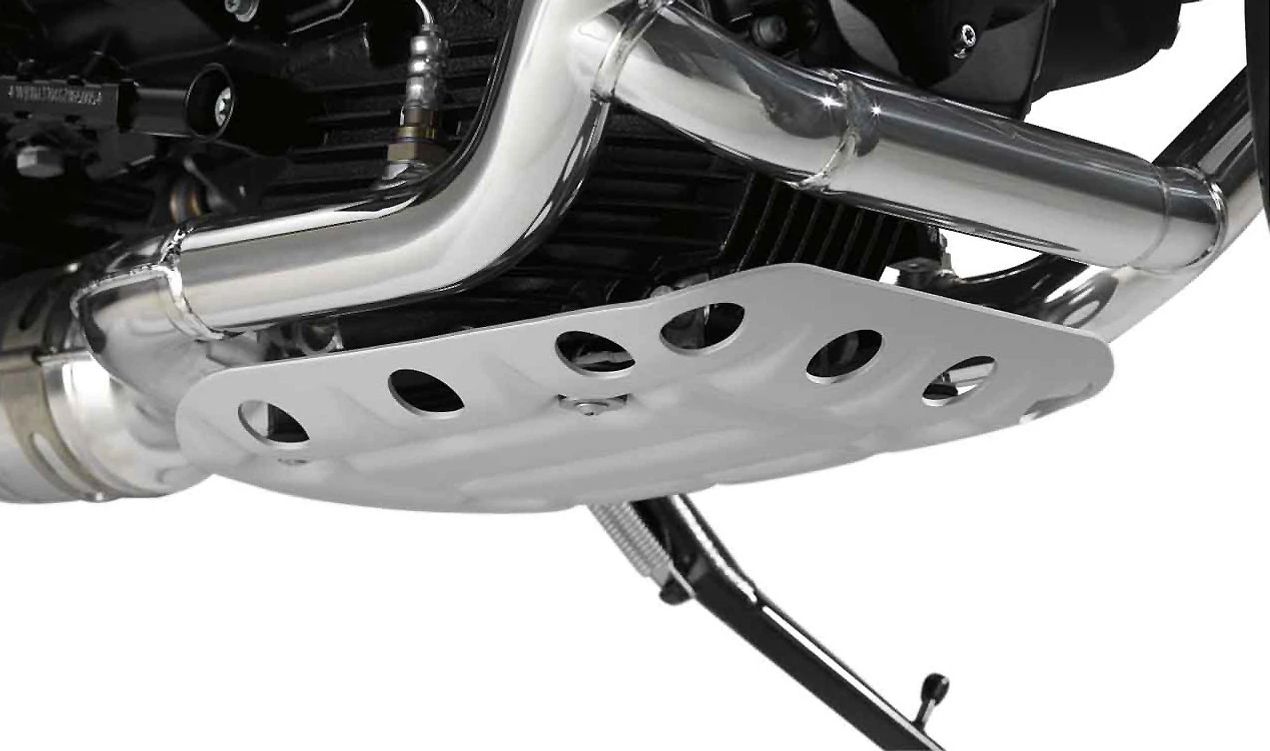 Protezione motore inferiore OEM 11117717743 per moto BMW R 1200 GS, R 1200 GS Adventure, R nineT Scrambler, R nineT Urban G/S... e altro ancora. BMW Motorrad originale.