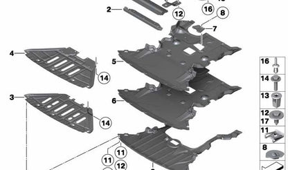 OEM 51752990575 Tampa protetora do motor para BMW X1 E84 (XDRIVE18D e XDRIVE20D). Compatível com os modelos feitos entre 2009 e 2015. BMW original.