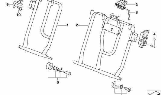 Kit di fissaggio OEM 52207046453 per BMW 3 E46 (316Ti) con N40, N42, N45, N46. Compatibile con i modelli realizzati tra il 2001 e il 2004. BMW originale.