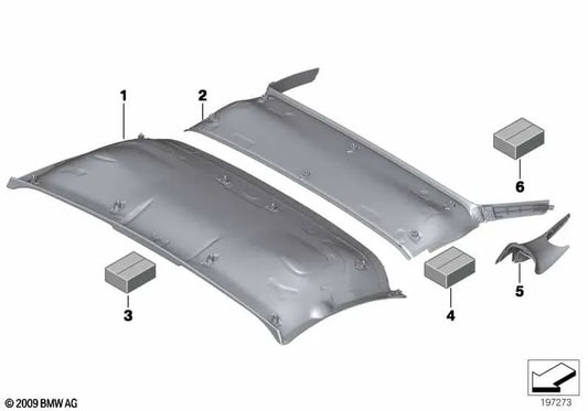 Revestimento de teto traseiro para BMW Z4 E89 (OEM 54377192492). BMW originais.