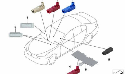 Modulo LED per BMW 5 G38 Series, serie 7 G11, G12 (OEM 63319312160). BMW originale