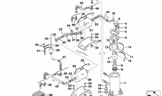 Acople rápido de combustible OEM 16102224707 para BMW E46,E60,E61,E65,E66,E70,E71,E81,E82,E83,E84,E85,E87,E88,E89,E90,E91,E92,E93,F01,F02,F07,F10,F11,F12,F13,F20,F21,F25,F30,F31,F34,F32,F33,F36. Original BMW.
