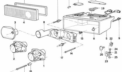 Carcasa derecha para BMW E31 (OEM 63128354552). Original BMW.