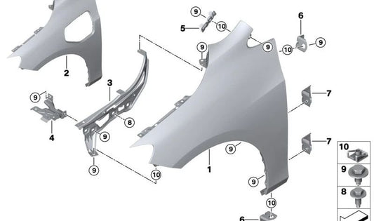 UPPORT SUPORTE SUPORTE OEM 41215A4CBC5 PARA BMW 2 U06 SERIES. Peça original da BMW.