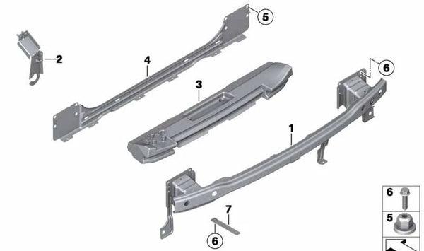 Soporte delantero OEM 51127336492 para MINI R56, R57, R58, R59. Original MINI.