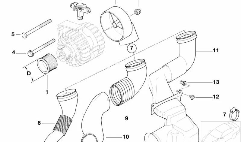 Hexagon screw with washer for BMW 3 Series E36, E46, 5 Series E34, E39, E60, E61, 7 Series E65, E66, X3 E83, X5 E53 (OEM 07119900476). Genuine BMW