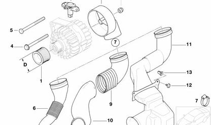 Hexagon screw with washer for BMW 3 Series E36, E46, 5 Series E34, E39, E60, E61, 7 Series E65, E66, X3 E83, X5 E53 (OEM 07119900476). Genuine BMW