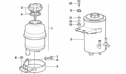 Recipiente de óleo para BMW Série 5 E34 (OEM 32411139671). BMW originais.