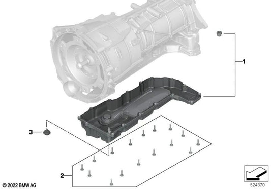 Öl Carter Automatic Box für BMW G09 (OEM 24005A67388). Original BMW.