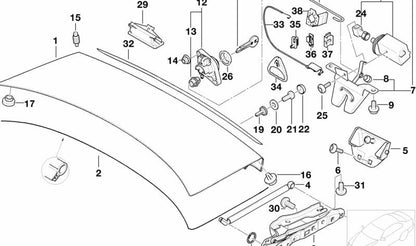 Tapa embellecedora maletero azul oscuro OEM 64111375497 para BMW E21,E30,E34,E36,E38,E39,E46,E52,E53,E60,E61,E65,E66,E70,E82,E83,E85,E86,E88,E89,E90,E91,E92,E93,F01,F02,F04,F10,F18,F30,F31,F32,F33,F34,F35,F36,F80,F82,F83 y MINI R50,R52,R53,R56. Origi