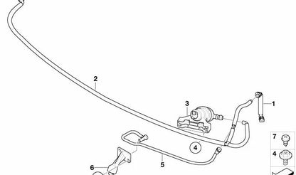 Boquilla de alta presión de limpiaparabrisas OEM 61677001949 para BMW E65, E66. Original BMW.