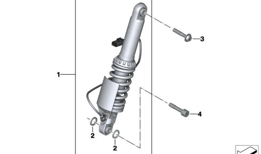 Junta plana OEM 31489444029 para motos BMW R 1200 RT, R 1250 RT... y más. Original BMW Motorrad.